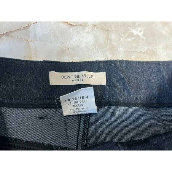 Centre Ville paris worn once ankle zip pants back pockets and front faux size 4 - Picture 4 of 8